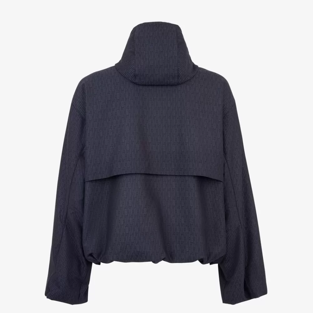Cappotti E Capispalla>Fendi Giacca A Vento In Lana Blu