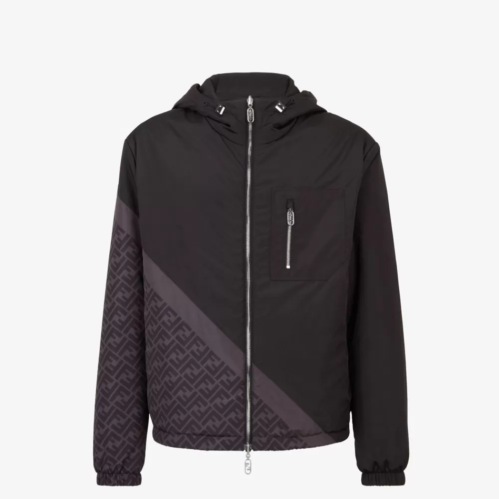 Set Coordinati>Fendi Giacca A Vento In Nylon Nero