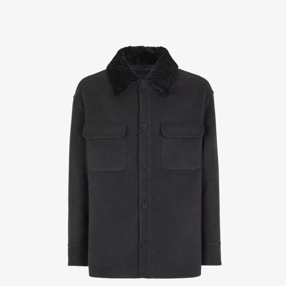 Cappotti E Capispalla>Fendi Giacca In Cashmere Nero