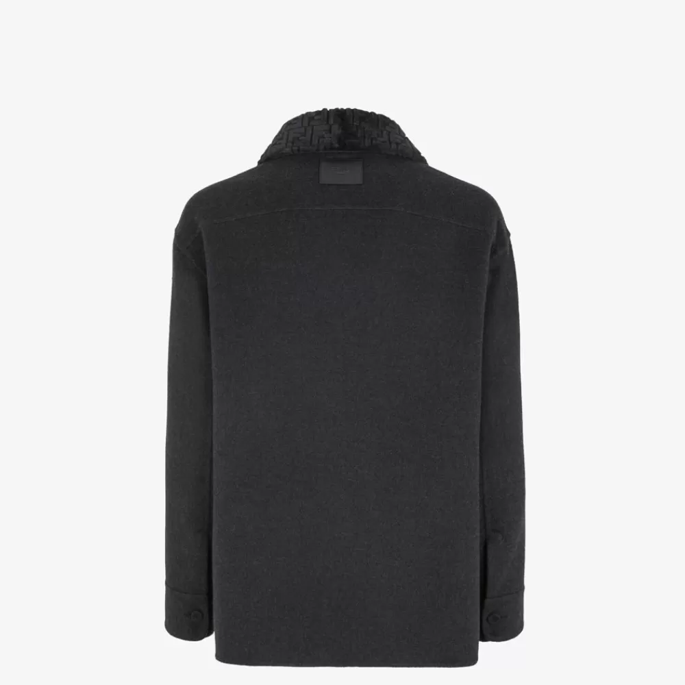 Cappotti E Capispalla>Fendi Giacca In Cashmere Nero