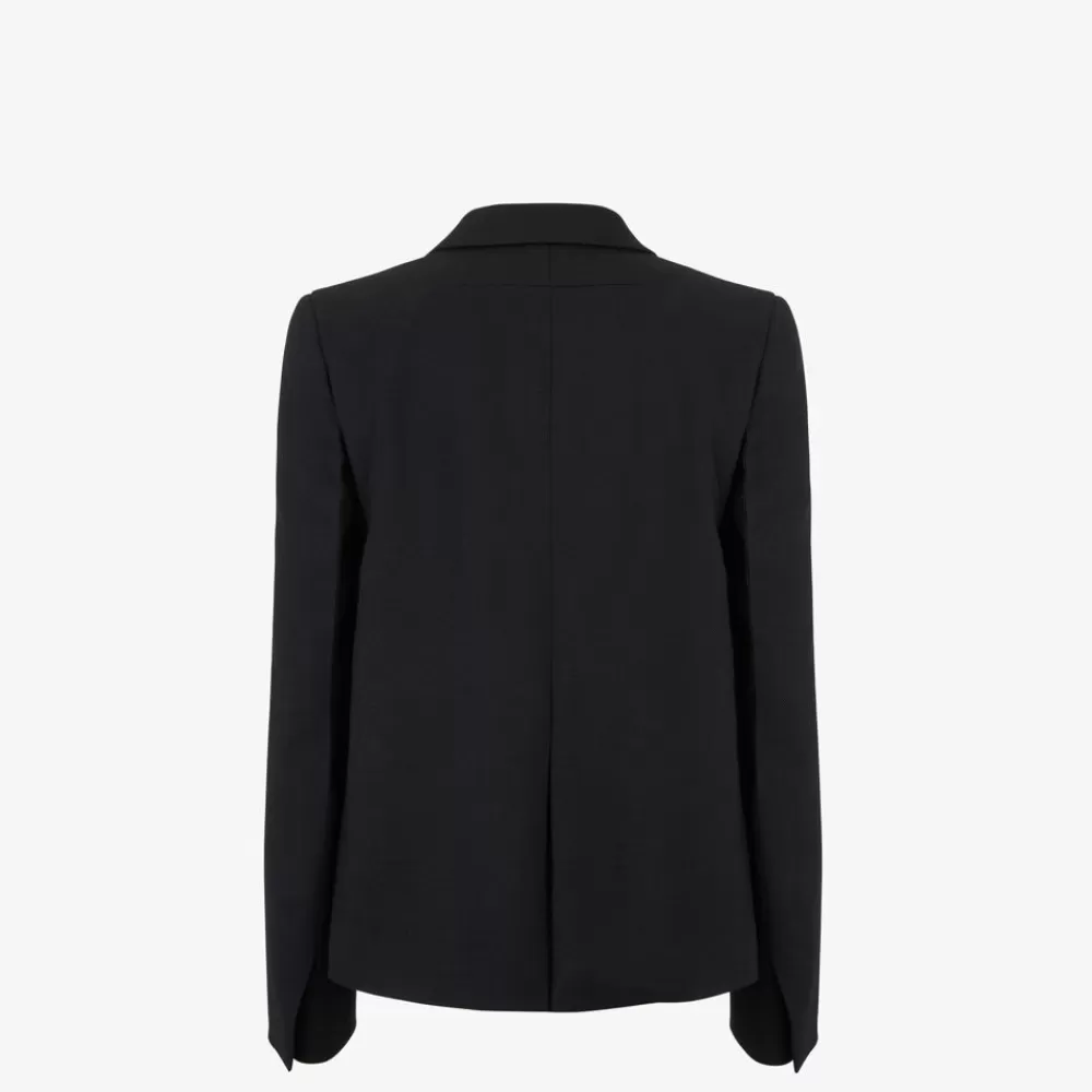 Giacche>Fendi Giacca In Lana Nera