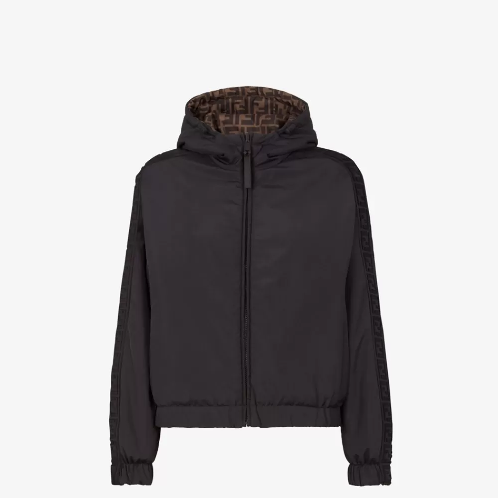 Cappotti E Capispalla>Fendi Giacca In Nylon Nera