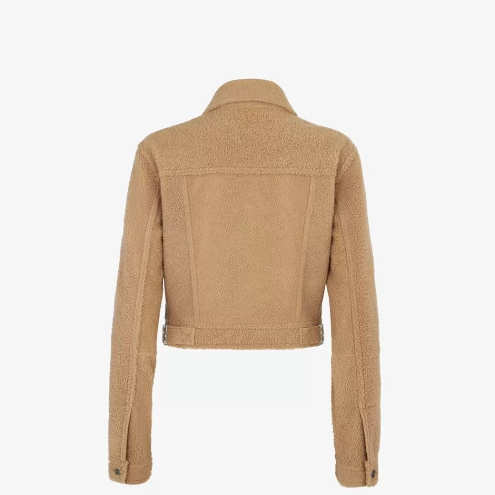 Cappotti E Capispalla>Fendi Giacca In Shearling Beige