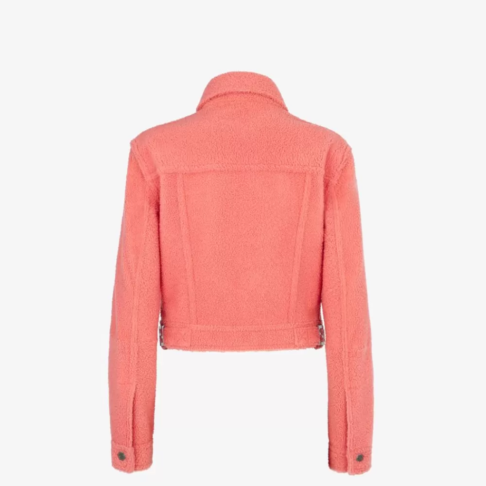 Cappotti E Capispalla>Fendi Giacca In Shearling Rosa