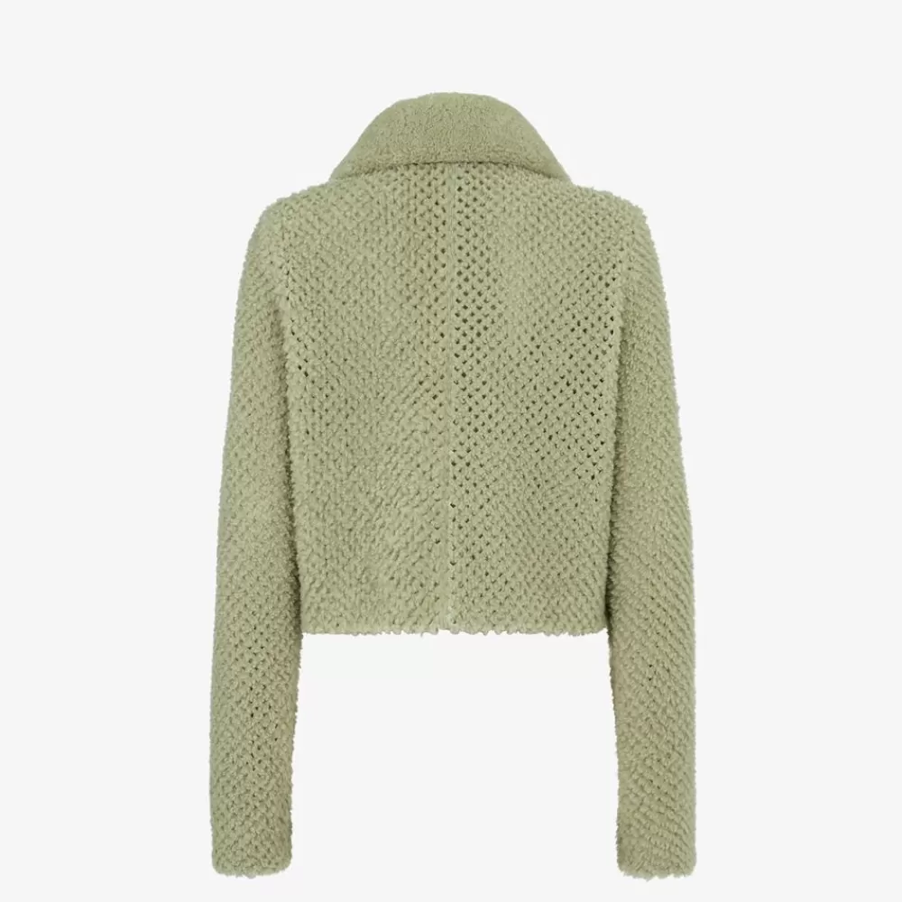 Cappotti E Capispalla>Fendi Giacca In Shearling Verde