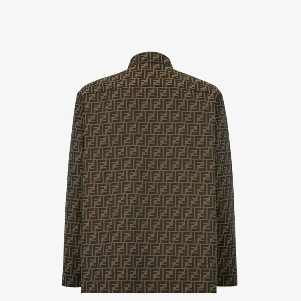 Cappotti E Capispalla>Fendi Giacca In Tessuto Jacquard Ff