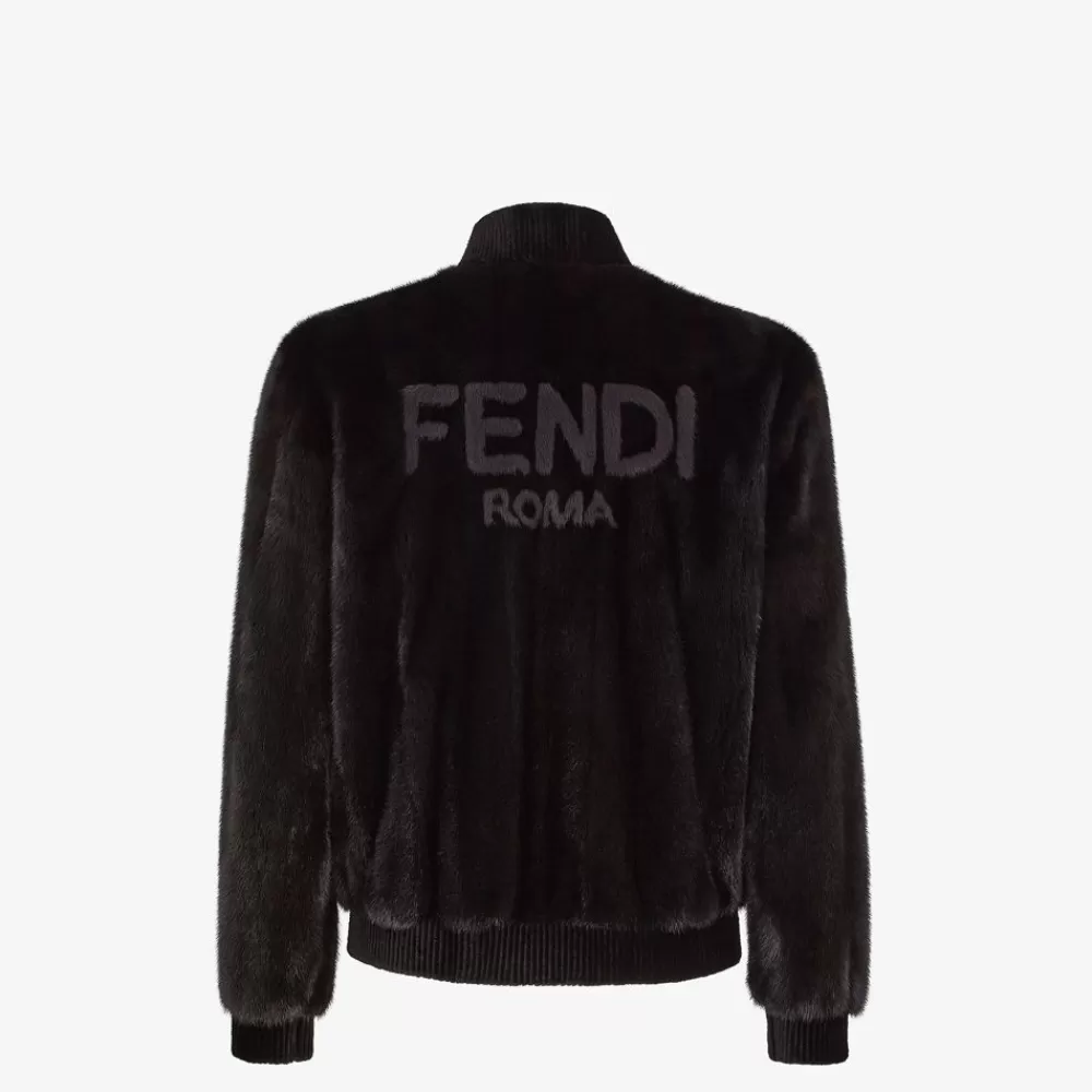 Cappotti E Capispalla>Fendi Giacca In Visone Nero