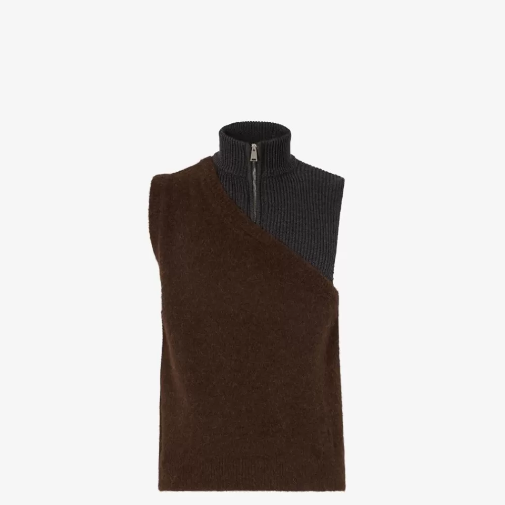 Maglieria>Fendi Gilet In Alpaca E Lana Multicolor