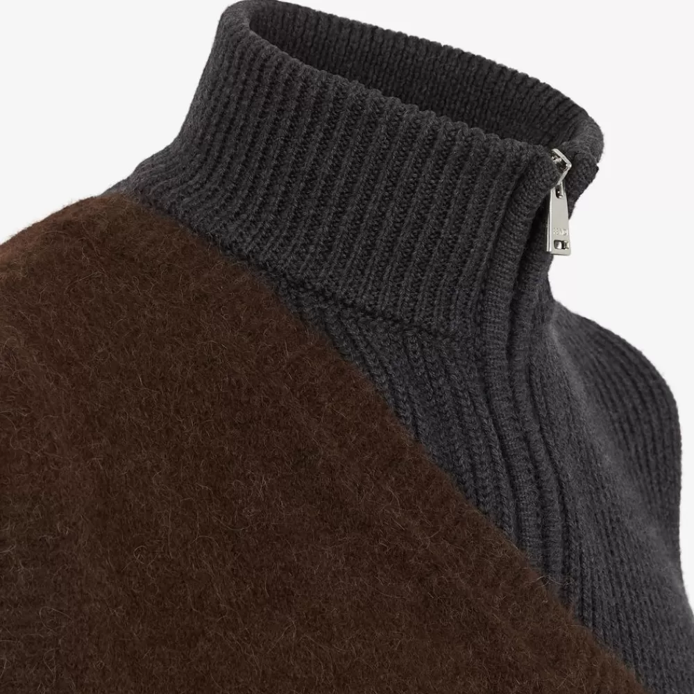 Maglieria>Fendi Gilet In Alpaca E Lana Multicolor
