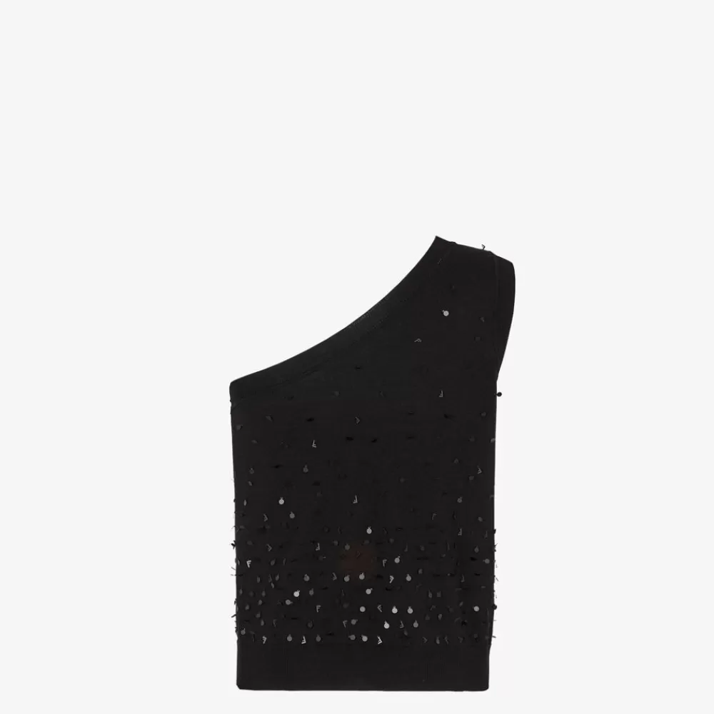 Maglieria>Fendi Gilet In Lana Nera