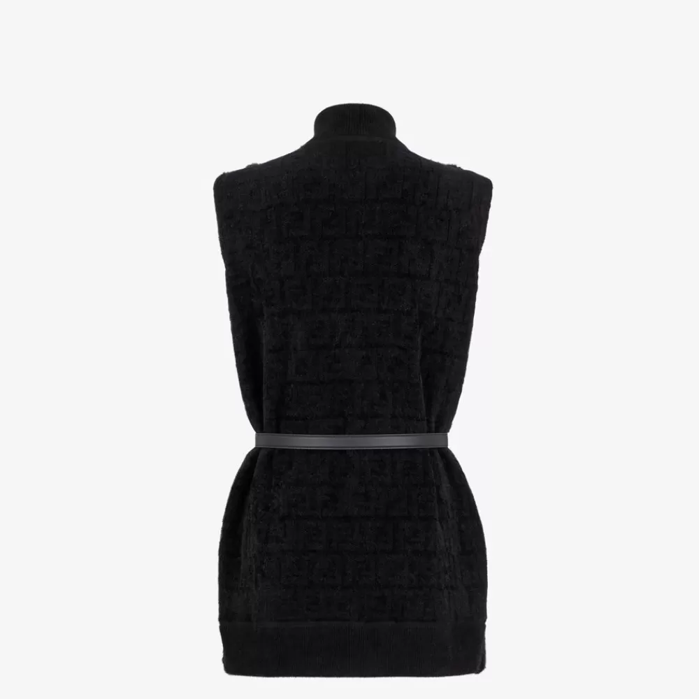 Cappotti E Capispalla>Fendi Gilet In Visone Nero