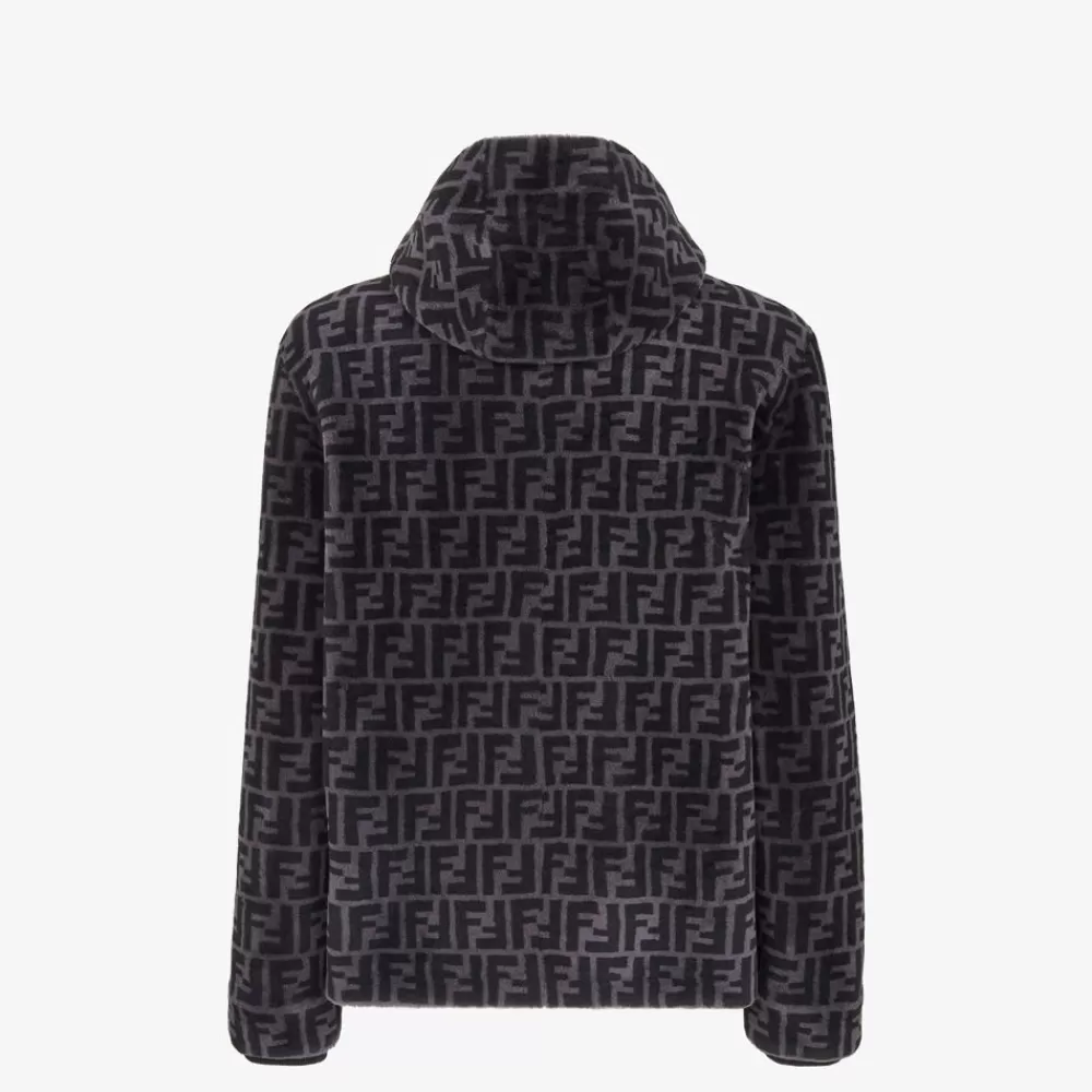 Cappotti E Capispalla>Fendi Giubbotto In Shearling Nero
