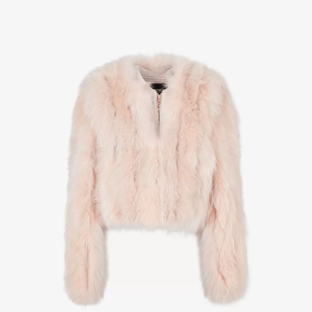 Cappotti E Capispalla>Fendi Giubbotto In Volpe Rosa