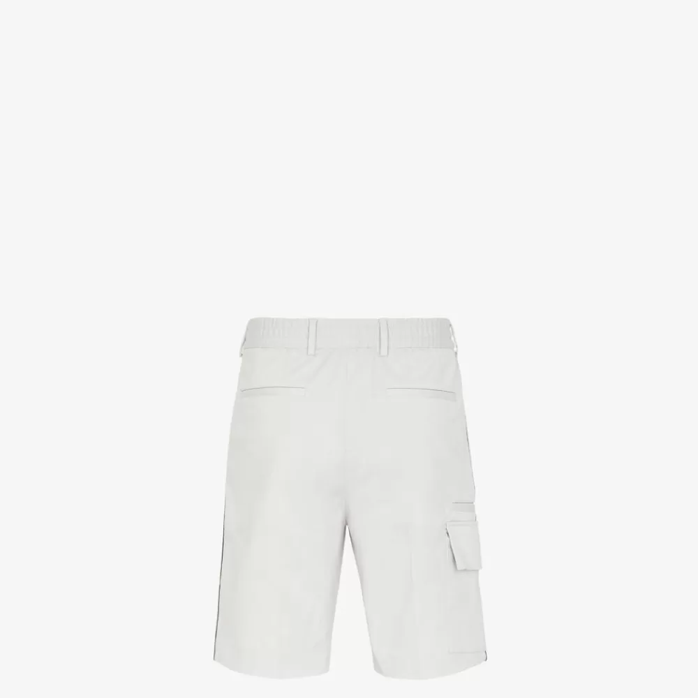 Denim E Pantaloni>Fendi Golf Short In Gabardina Bianca