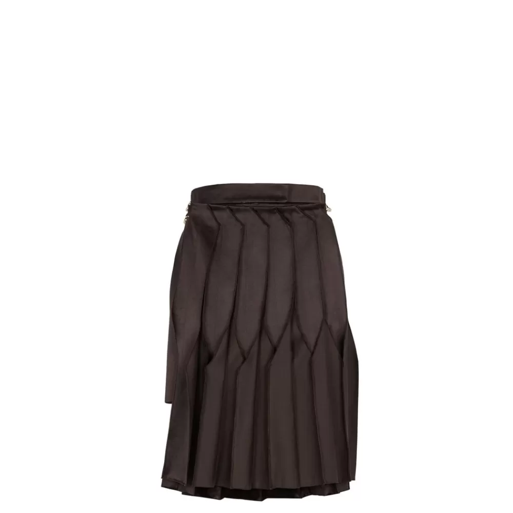 Gonne>Fendi Gonna In Duchesse Marrone