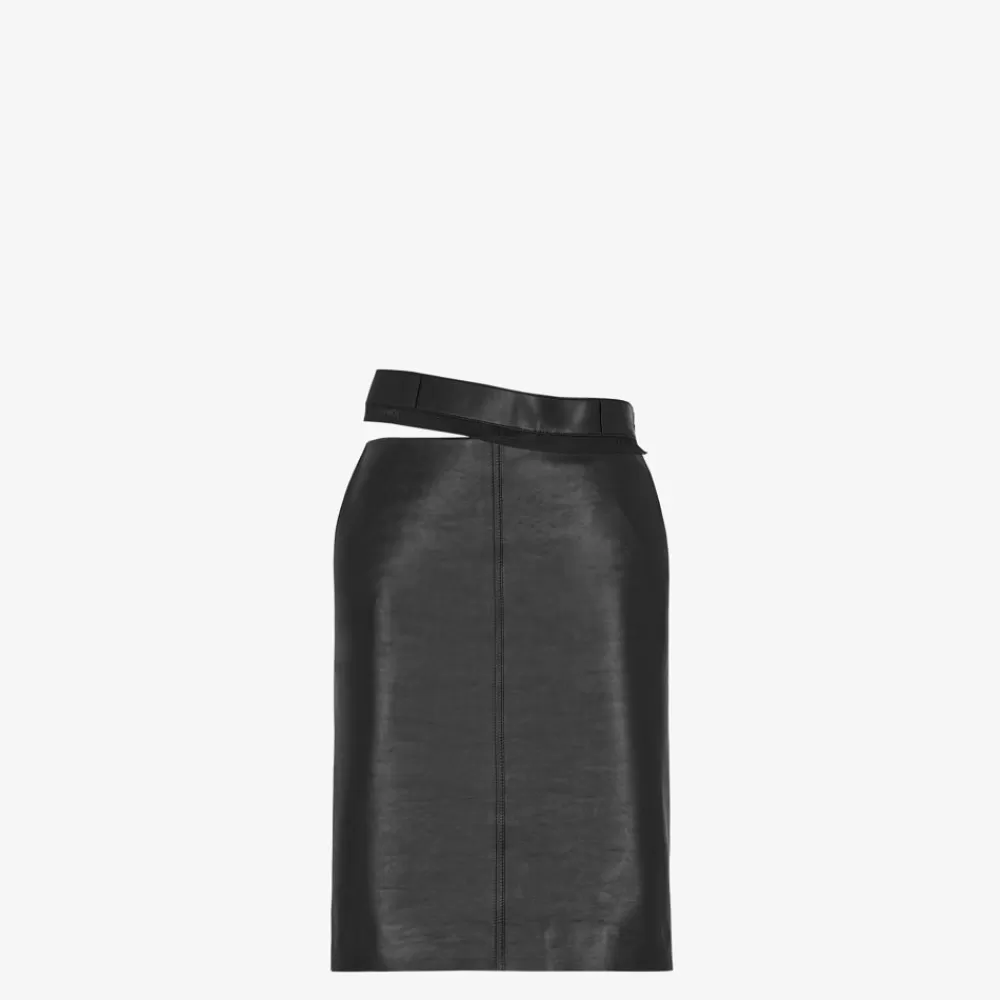 Gonne>Fendi Gonna In Pelle Nera