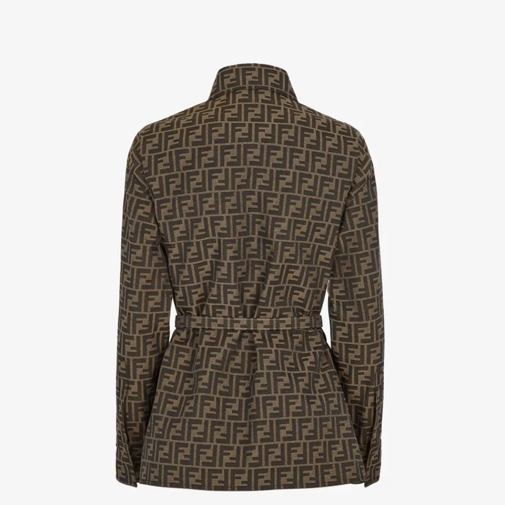 Completi>Fendi Go-To Jacket In Canvas Marrone