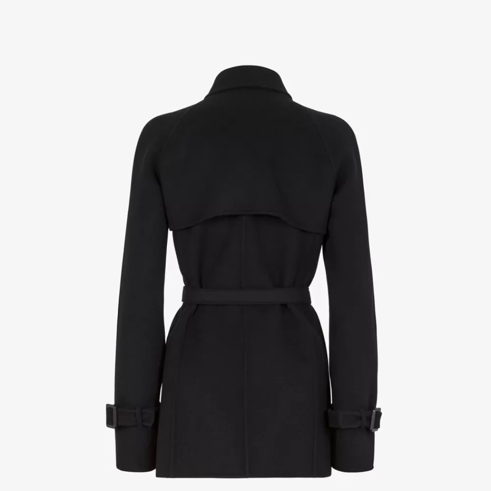 Cappotti E Capispalla>Fendi Go-To Jacket In Lana Nera