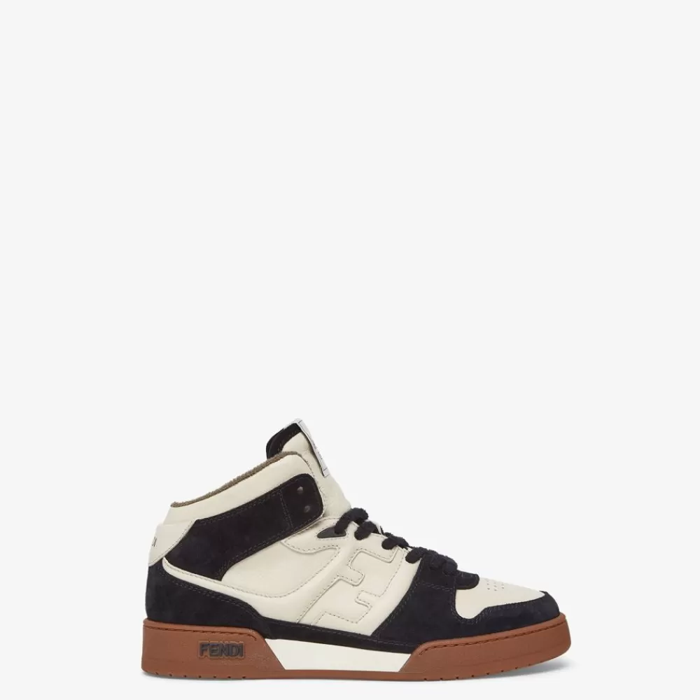 Sneakers>Fendi High Top In Pelle Nera