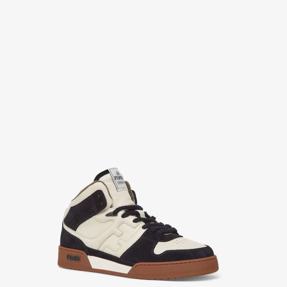 Sneakers>Fendi High Top In Pelle Nera