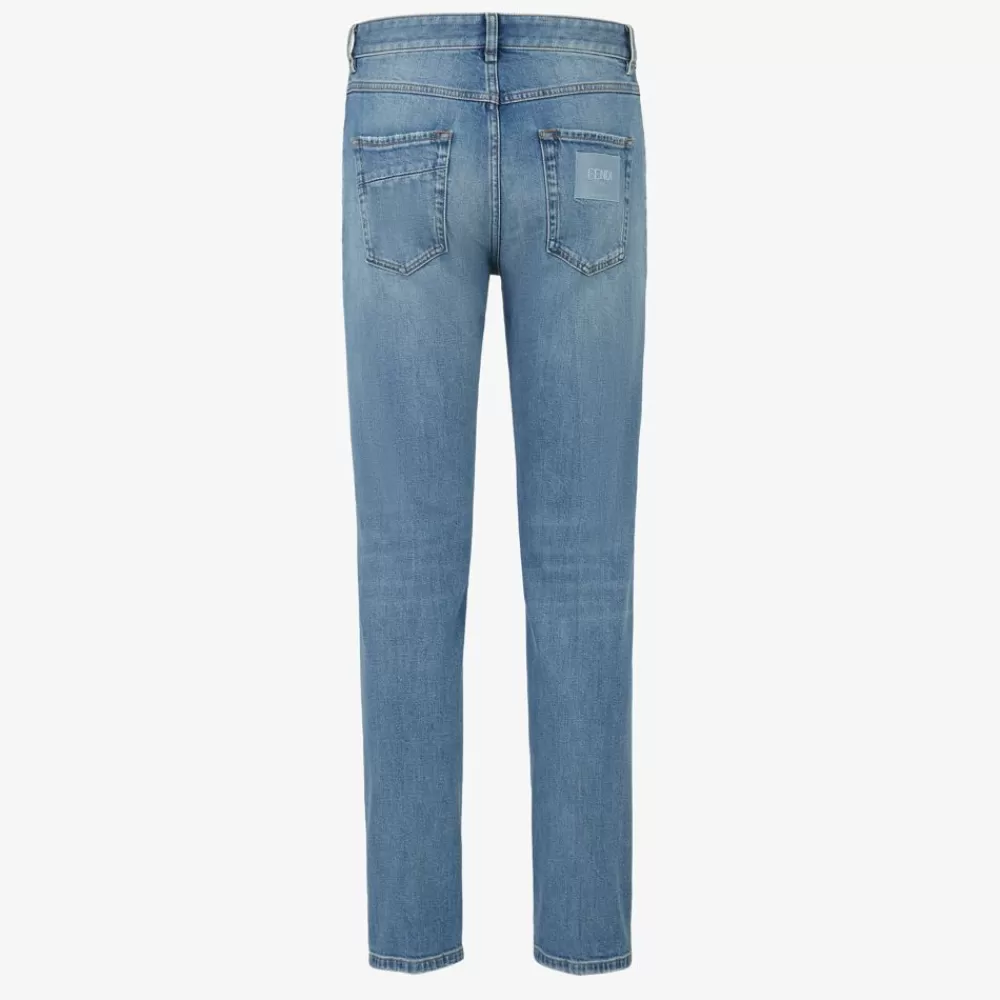 Denim E Pantaloni>Fendi Jeans In Denim Blu