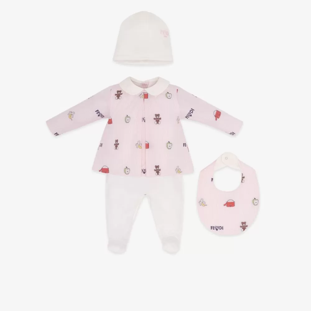 Bambina>Fendi Kit Baby In Jersey E Popeline Multicolor