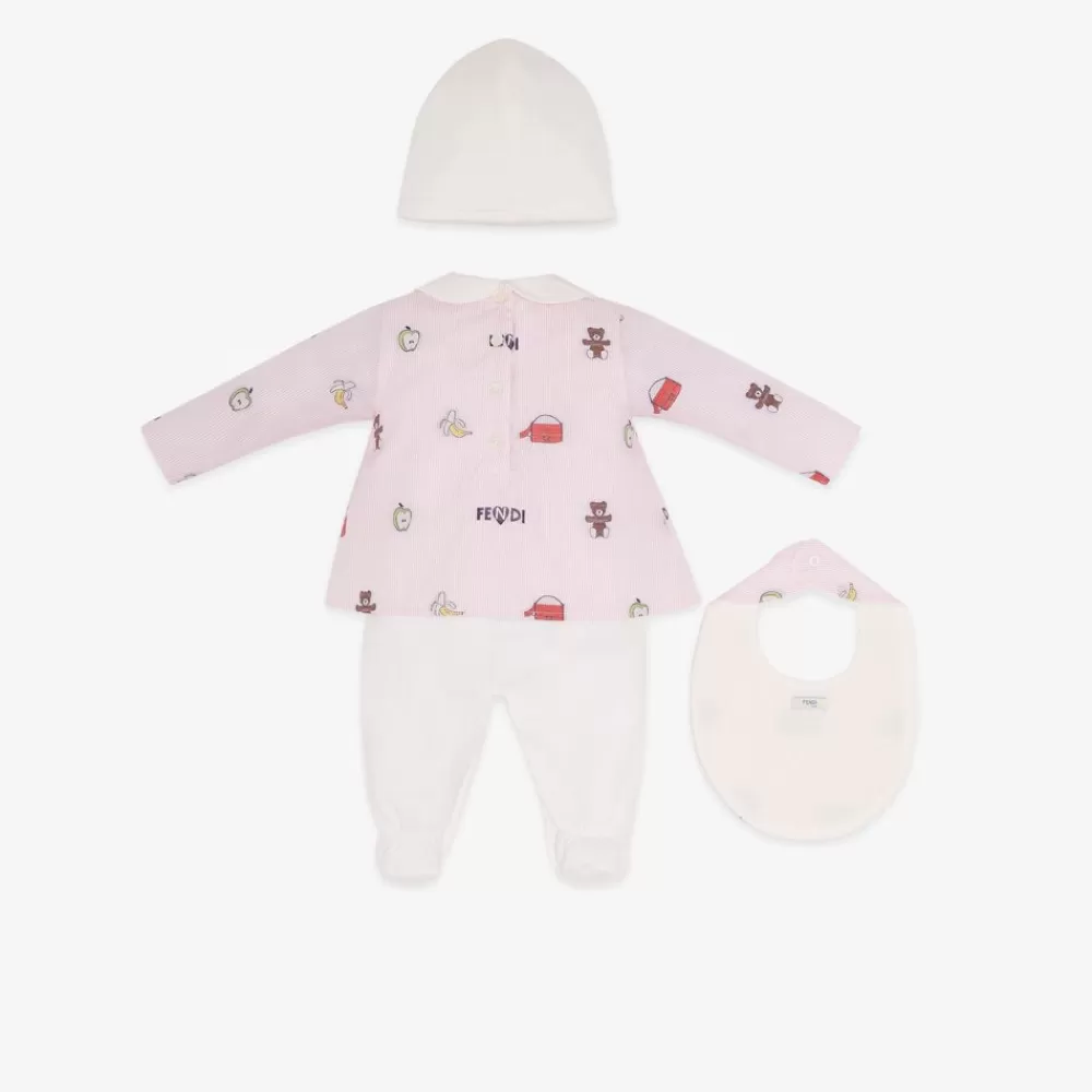Bambina>Fendi Kit Baby In Jersey E Popeline Multicolor