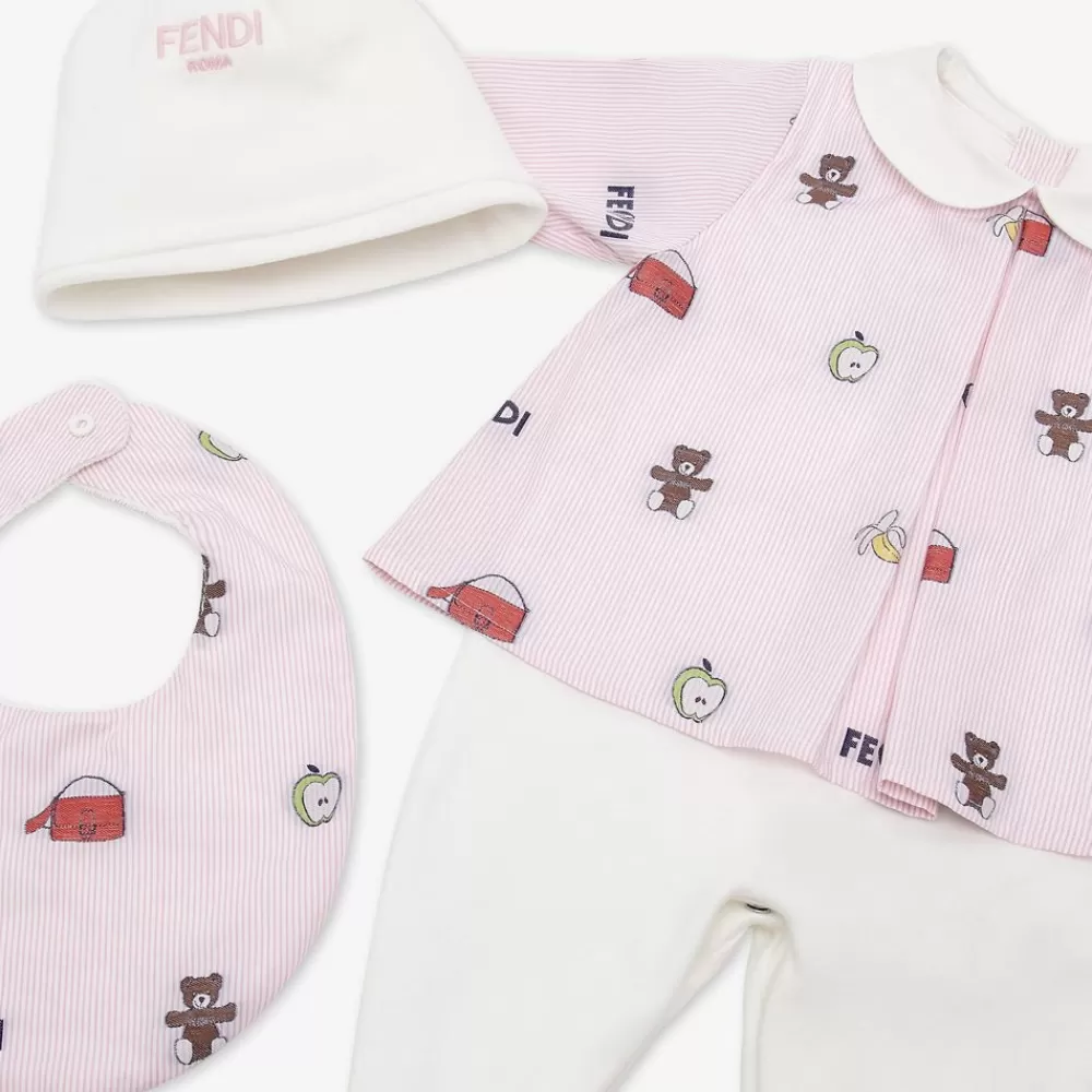 Bambina>Fendi Kit Baby In Jersey E Popeline Multicolor