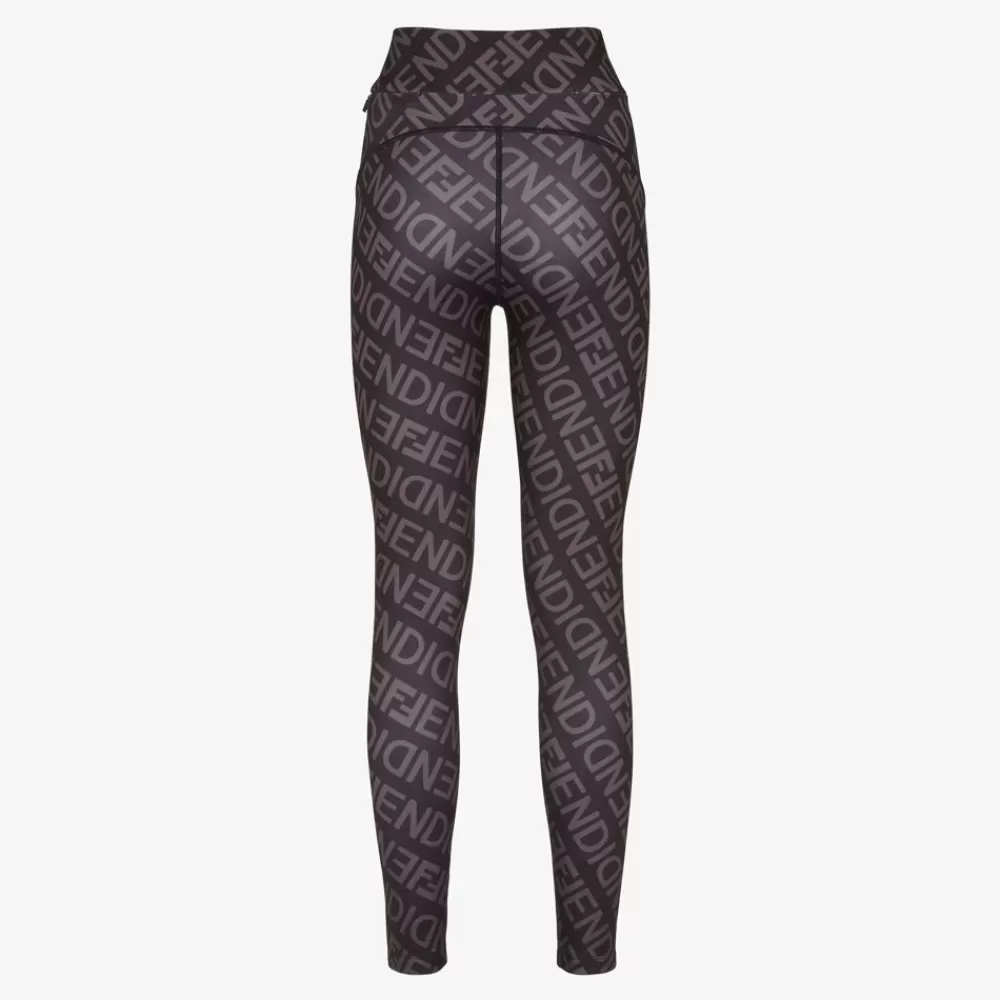 Skiwear>Fendi Leggings In Tessuto Termico Nero
