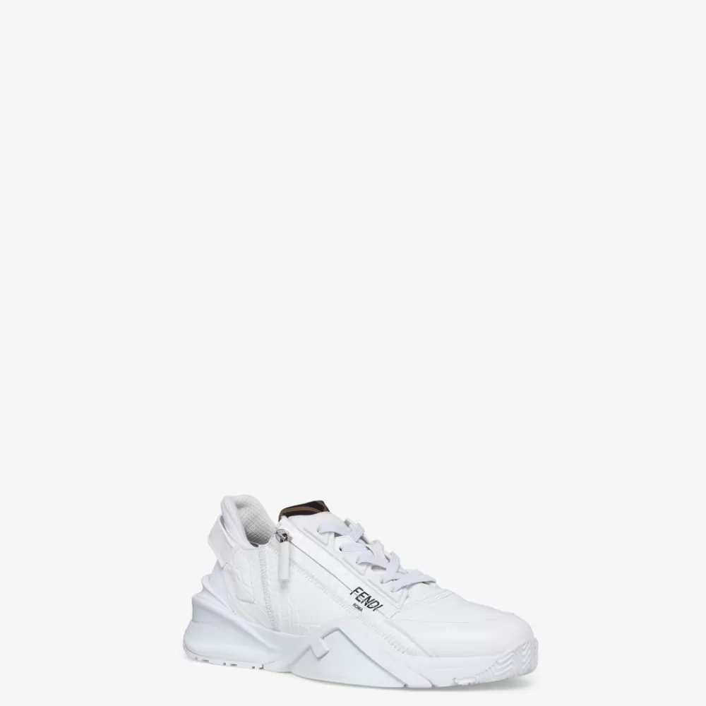 Sneakers>Fendi Low Top In Caimano Bianco