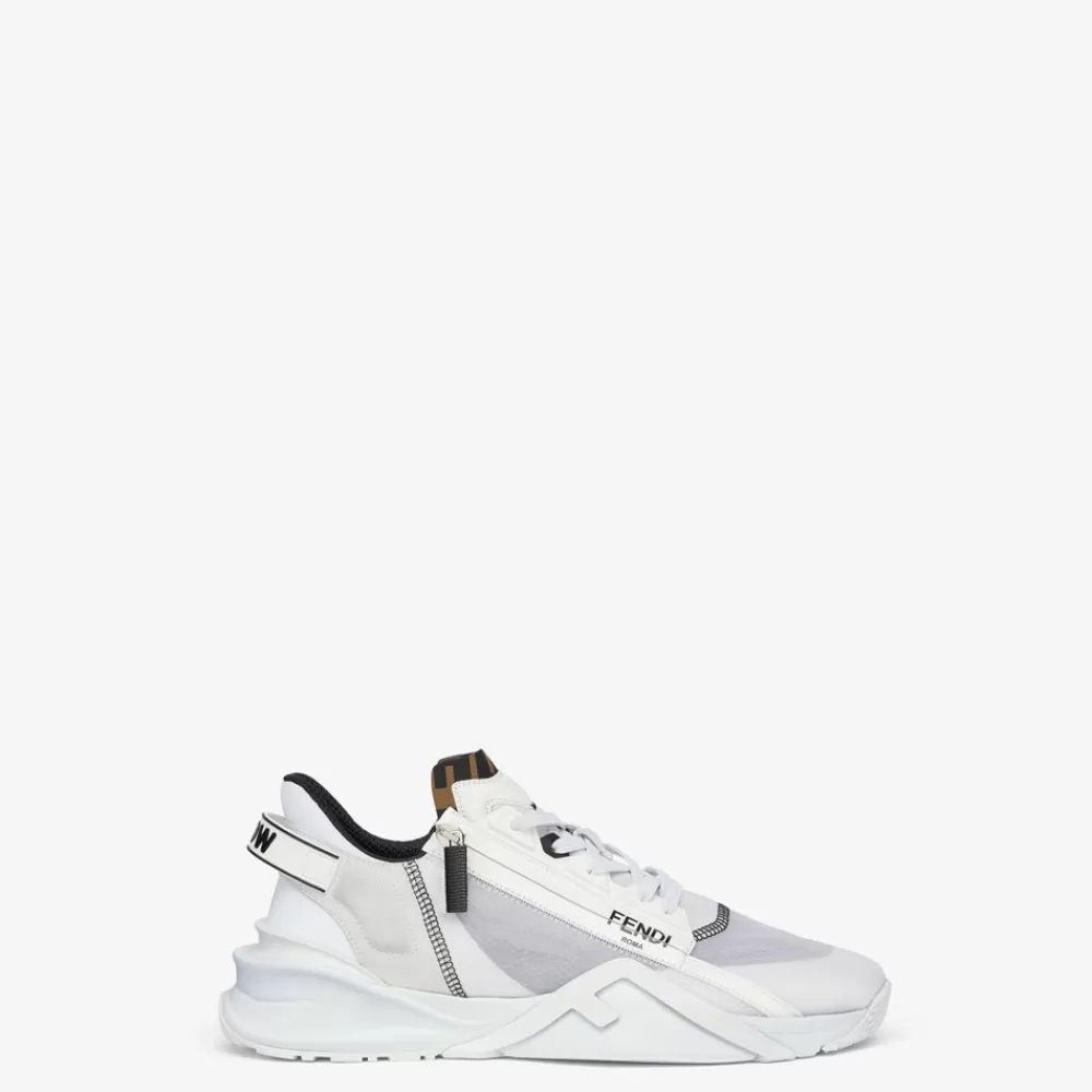 Sneakers>Fendi Low Top In Nylon Bianco