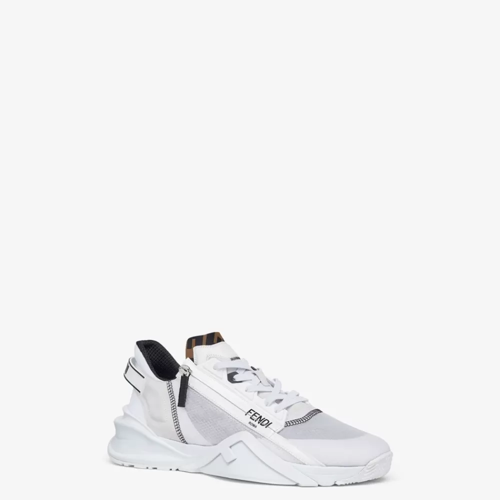Sneakers>Fendi Low Top In Nylon Bianco