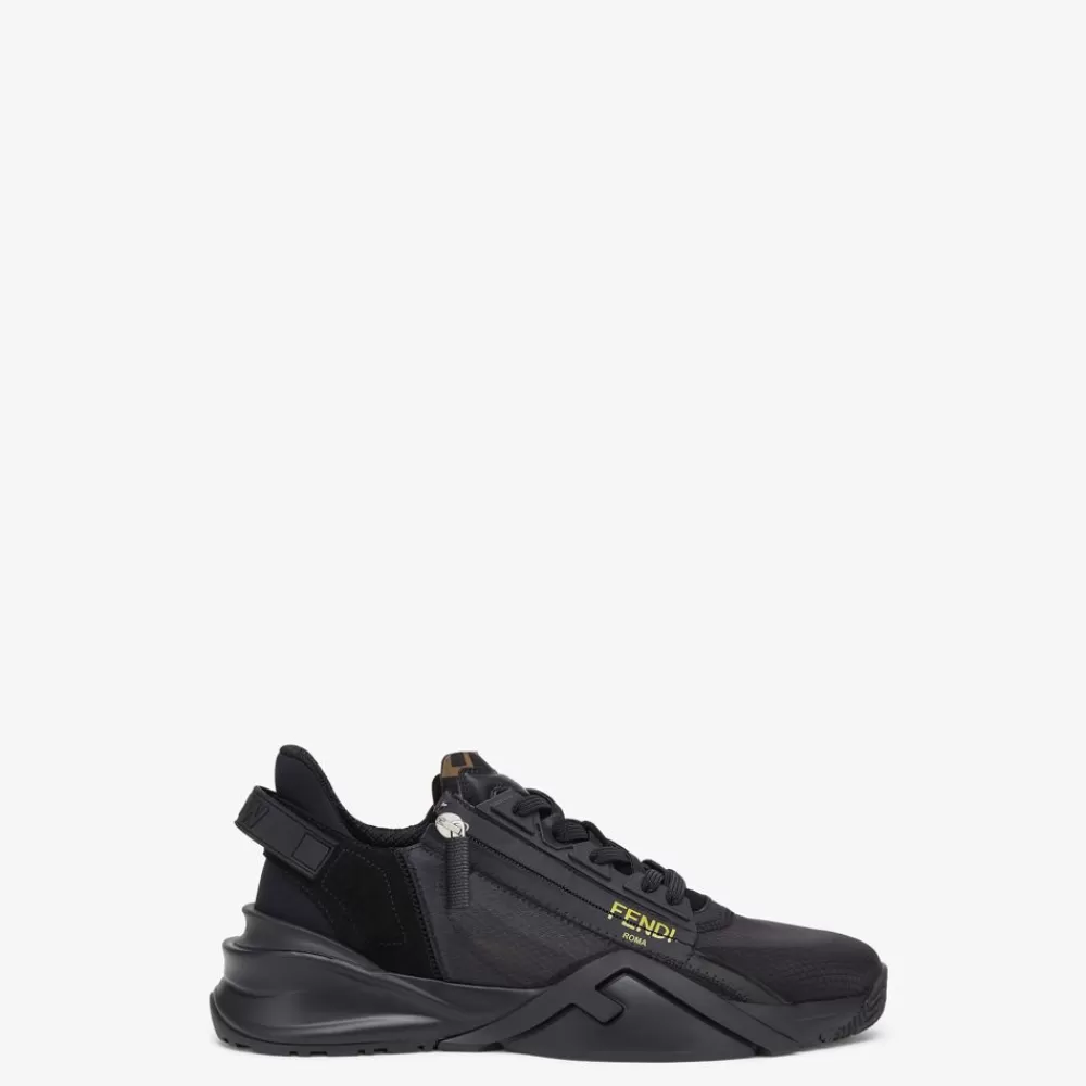 Sneakers>Fendi Low Top In Nylon Nero