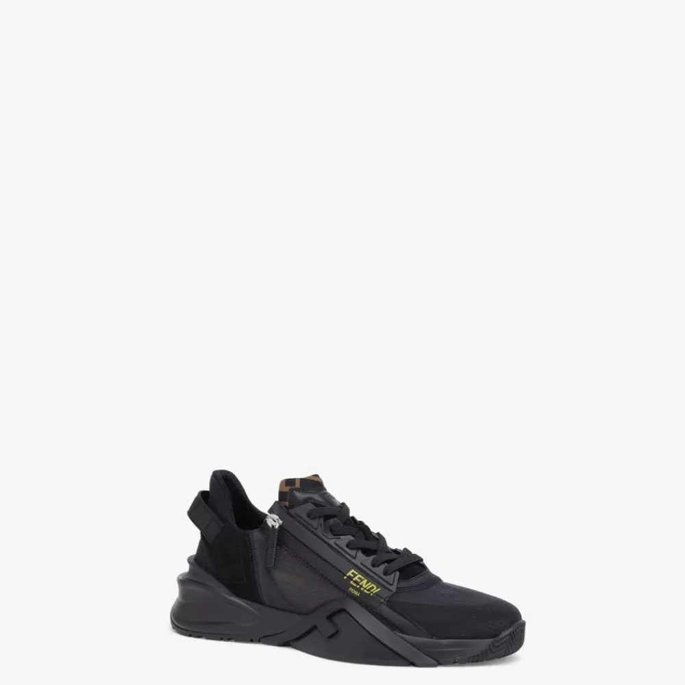 Sneakers>Fendi Low Top In Nylon Nero