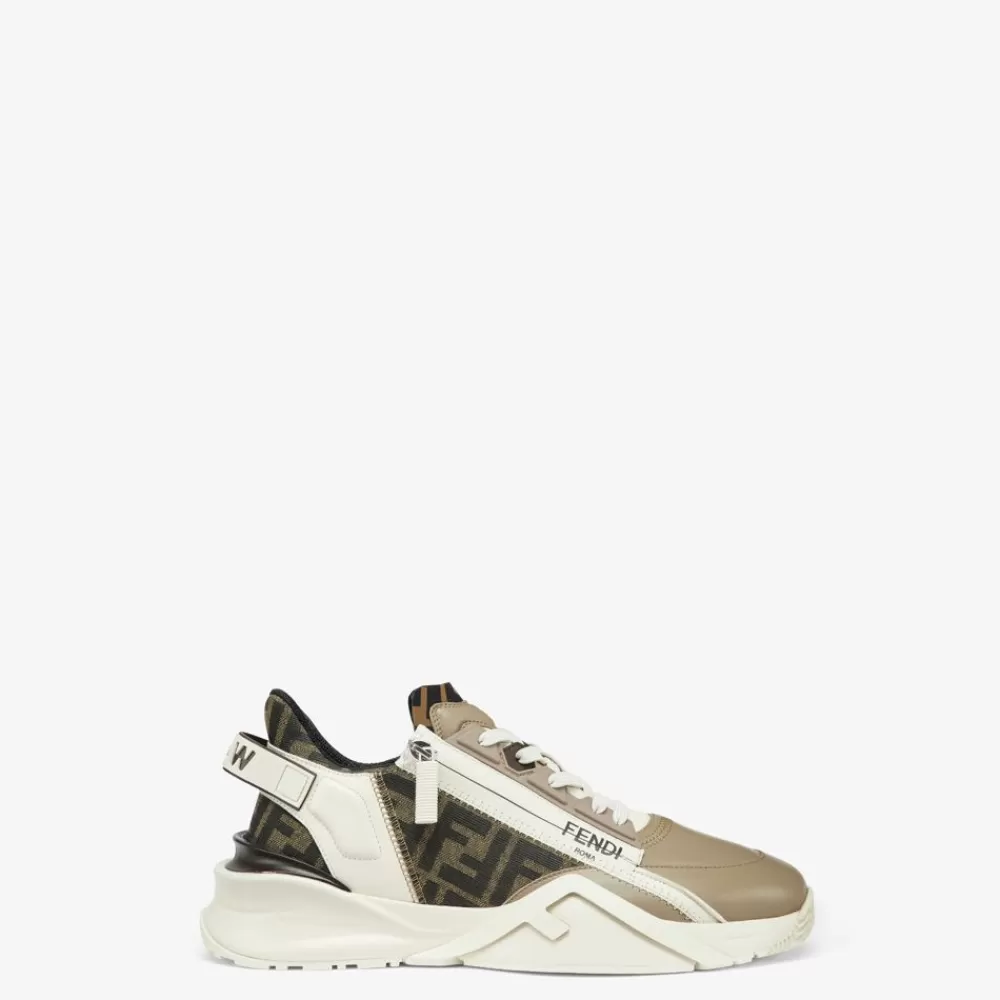 Sneakers>Fendi Low Top In Pelle Beige