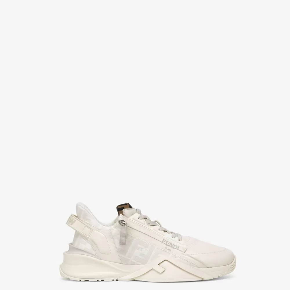 Sneakers>Fendi Low Top In Pelle Bianca