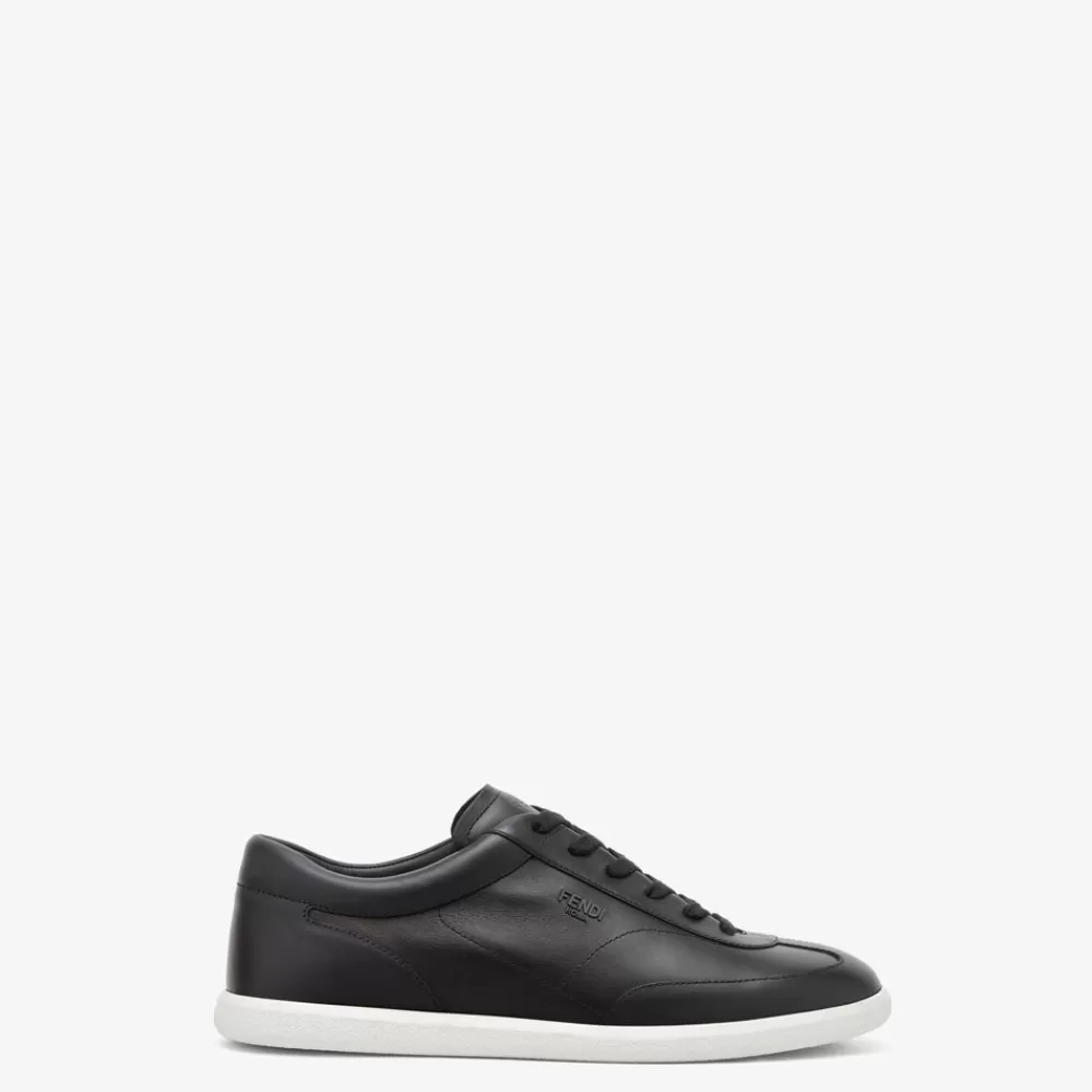 Sneakers>Fendi Low Top In Pelle Nera