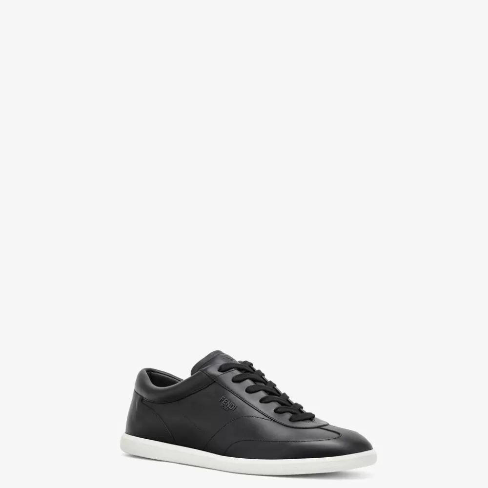 Sneakers>Fendi Low Top In Pelle Nera