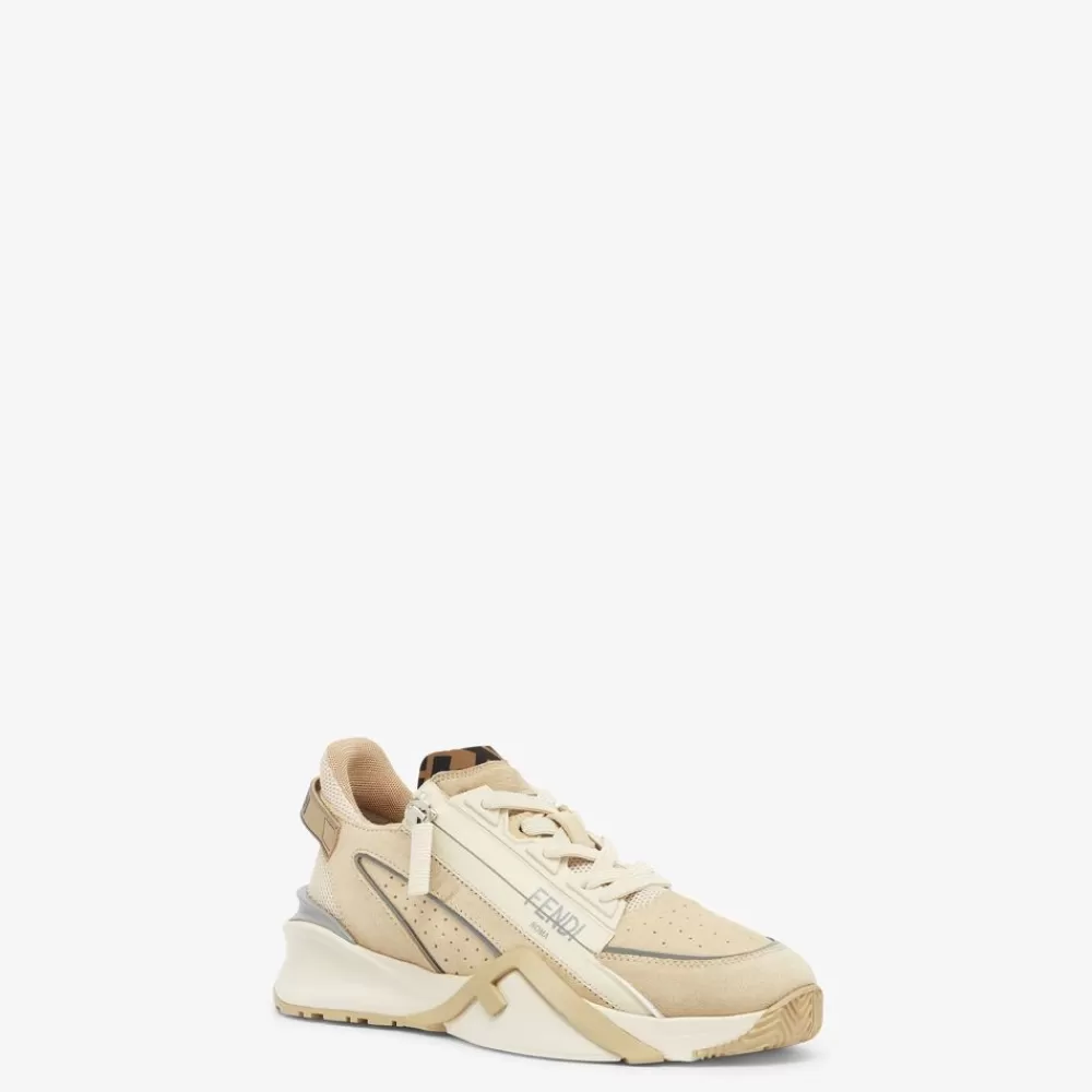 Sneakers>Fendi Low Top In Suede Beige