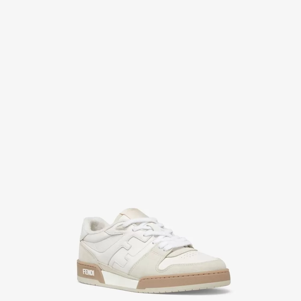 Sneakers>Fendi Low Top In Suede Bianca