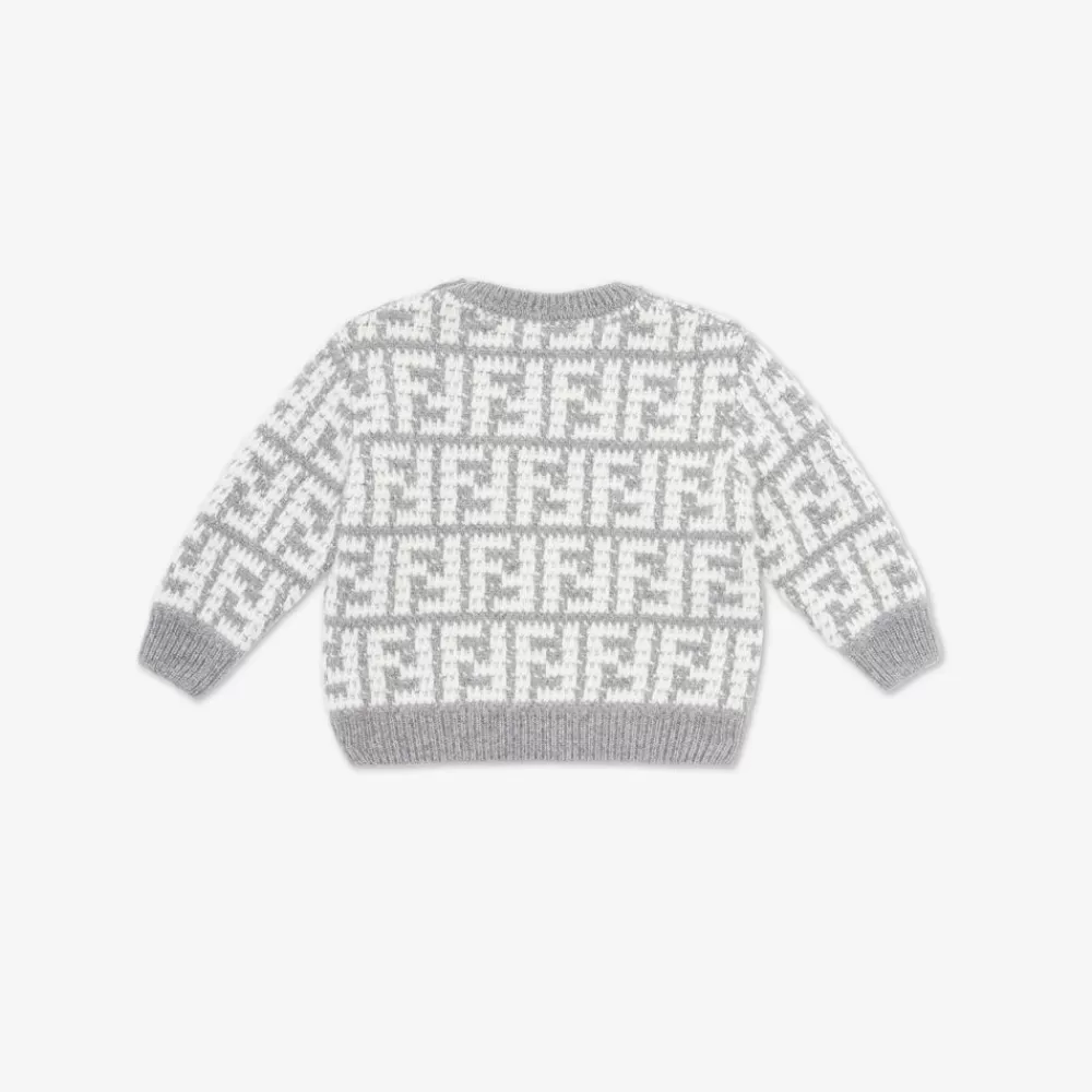 Bambina>Fendi Maglia Baby Di Ciniglia Con Logo