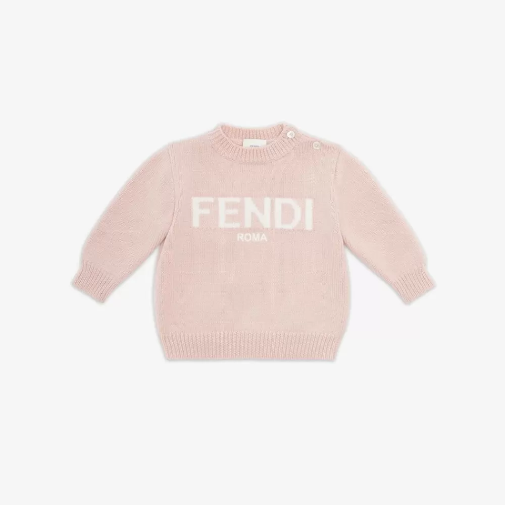 Bambina>Fendi Maglia Di Lana Baby Con Scritta