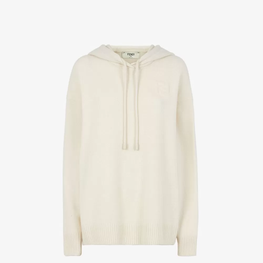 Activewear>Fendi Maglia In Cashmere Bianco