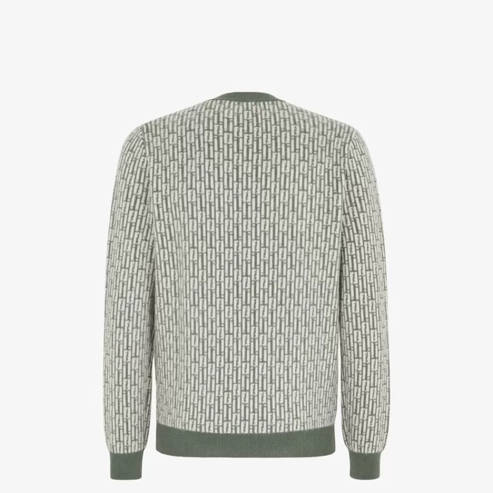 Maglieria>Fendi Maglia In Cashmere Verde