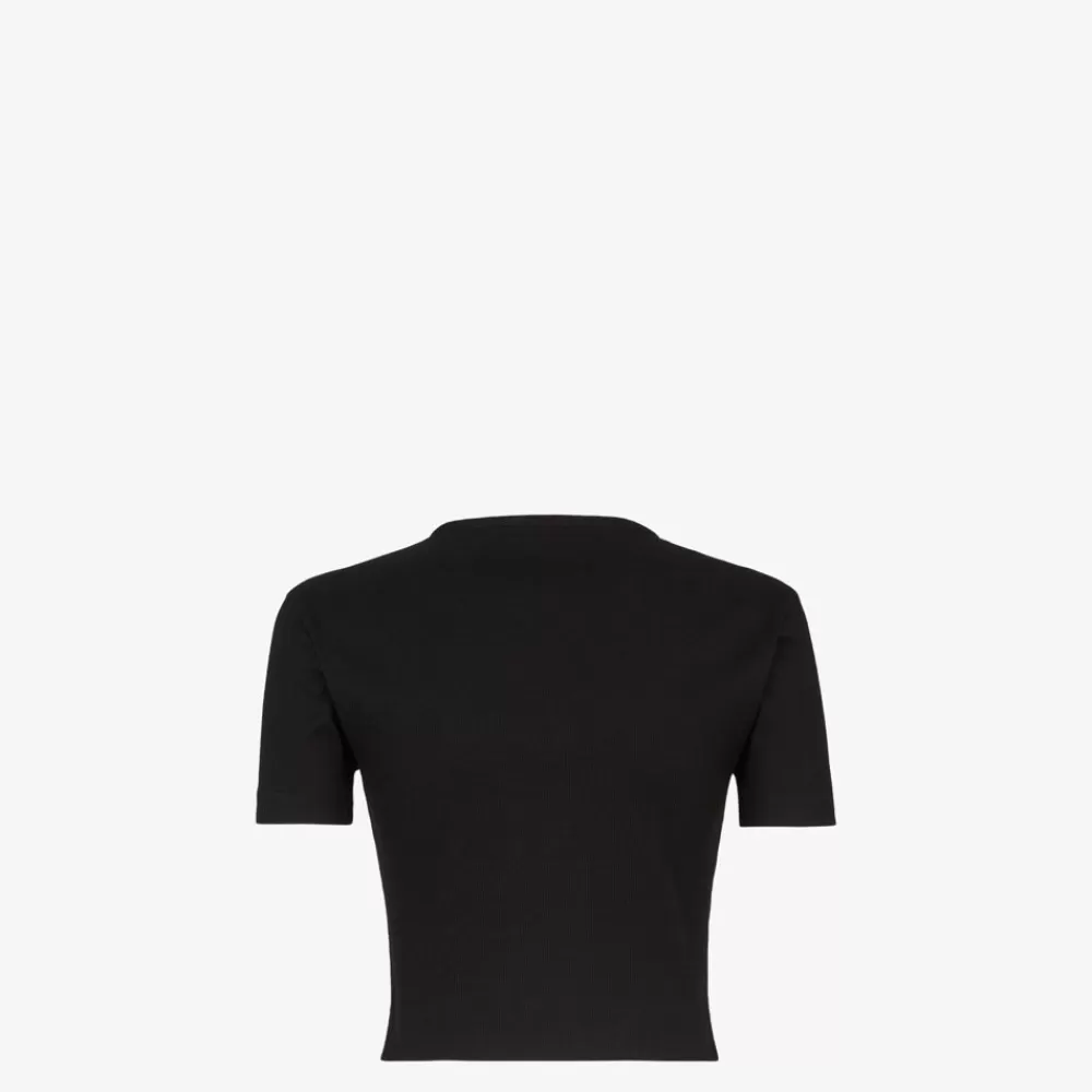 Activewear>Fendi Maglia In Cotone Nero