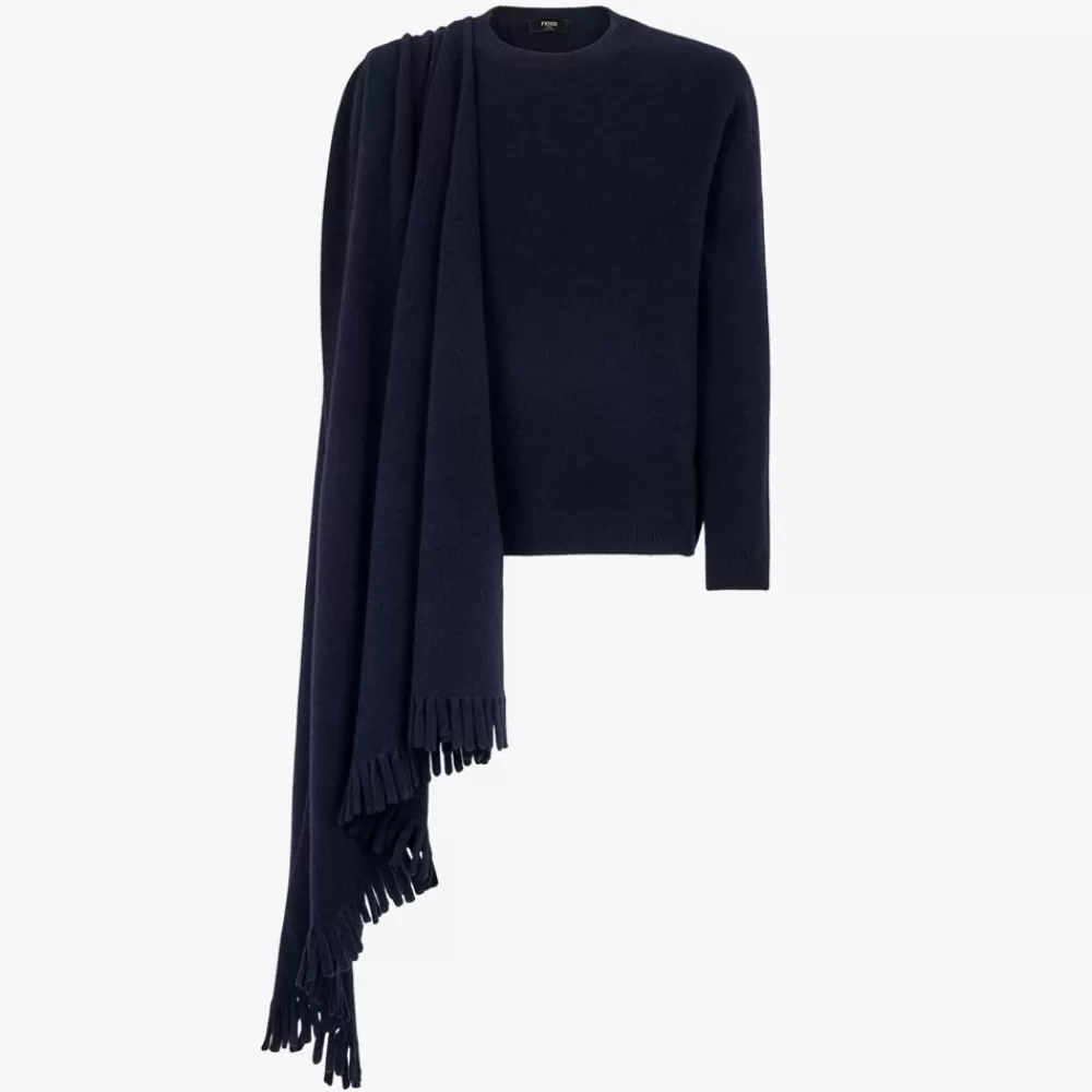 Maglieria>Fendi Maglia In Lana Blu