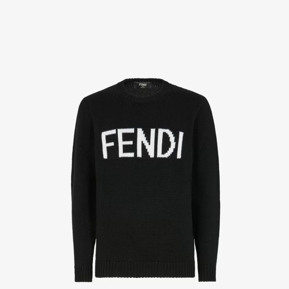 Maglieria>Fendi Maglia In Lana Nera