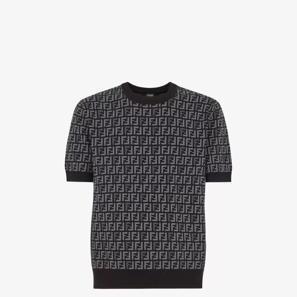 Maglieria>Fendi Maglia In Tessuto Nero