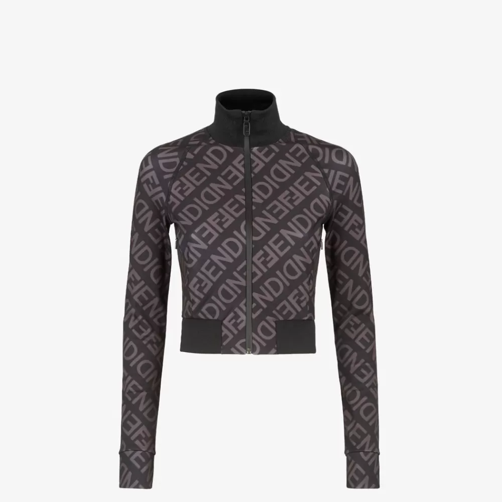 Skiwear>Fendi Maglia In Tessuto Termico Nero