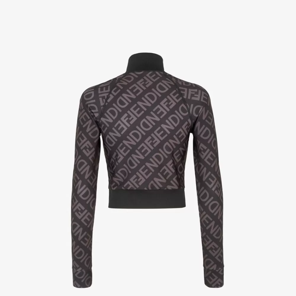 Skiwear>Fendi Maglia In Tessuto Termico Nero